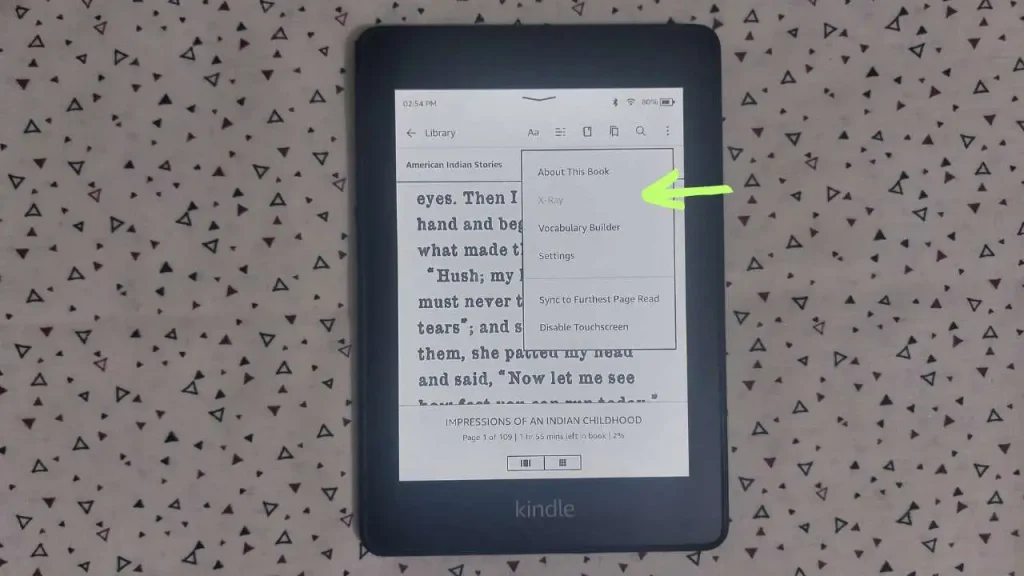 Kindle X-Ray Feature