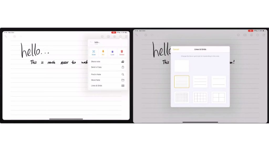 Use Lines And Grids In The Notes App