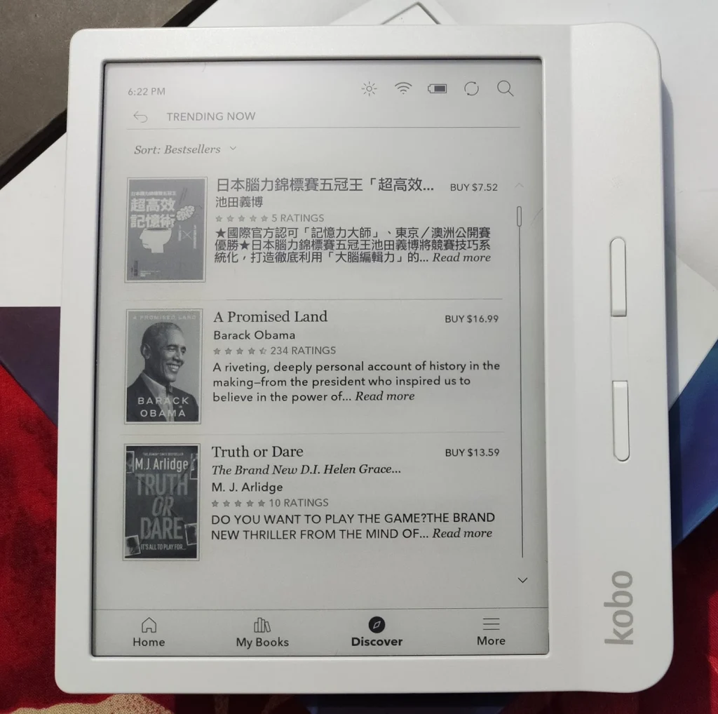 Read your e-books on Kobo