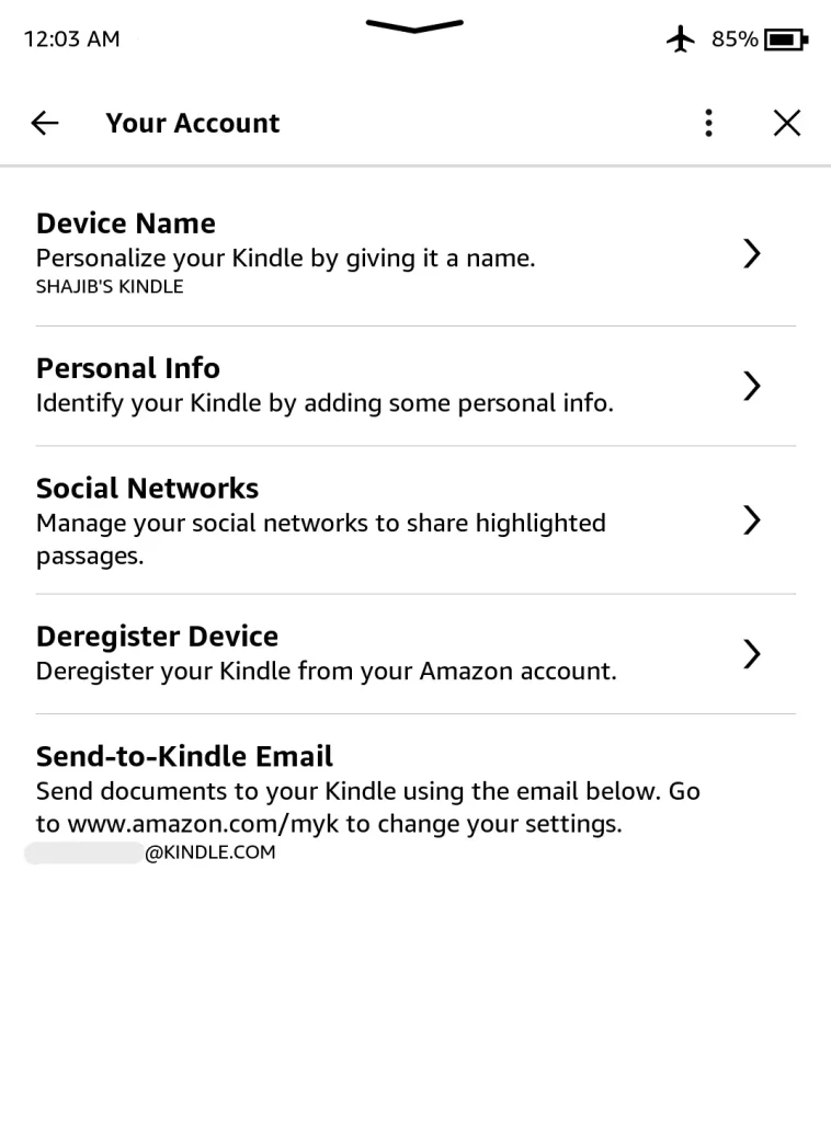 Kindle Email Address