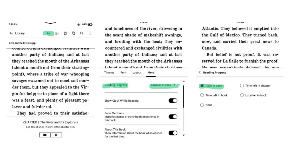 How To Show Page Numbers On Kindle