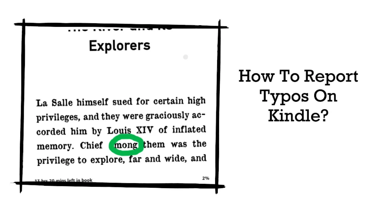 how to report typos on kindle