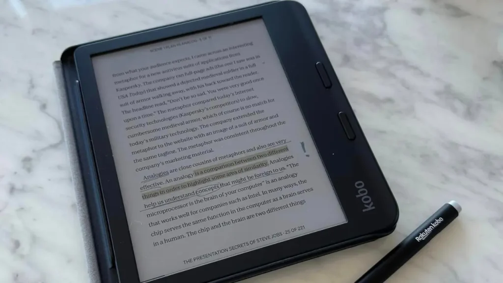 Kobo Libra Colour-Note-Taking and Stylus Support