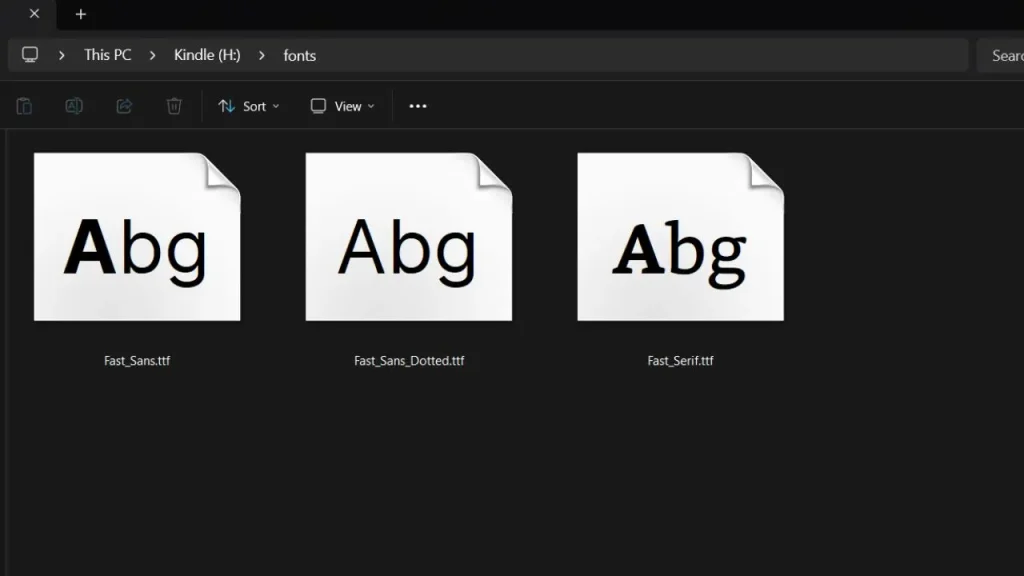 Copy the Fast Font Files to the Fonts Folder