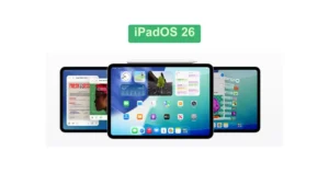 iPadOS 26 displaying resizable app windows, Mac-style menu bar, and multitasking features on iPad