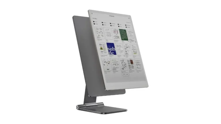 LULULOOK Magnetic Desk Stand holding the reMarkable Paper Pro tablet.