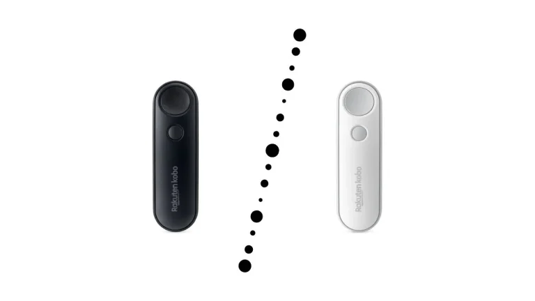 Rakuten Kobo Remote in black and white color options side by side